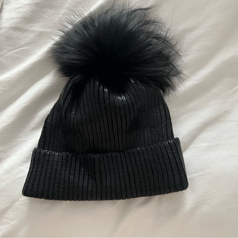 Adrienne Landau metallic beanie